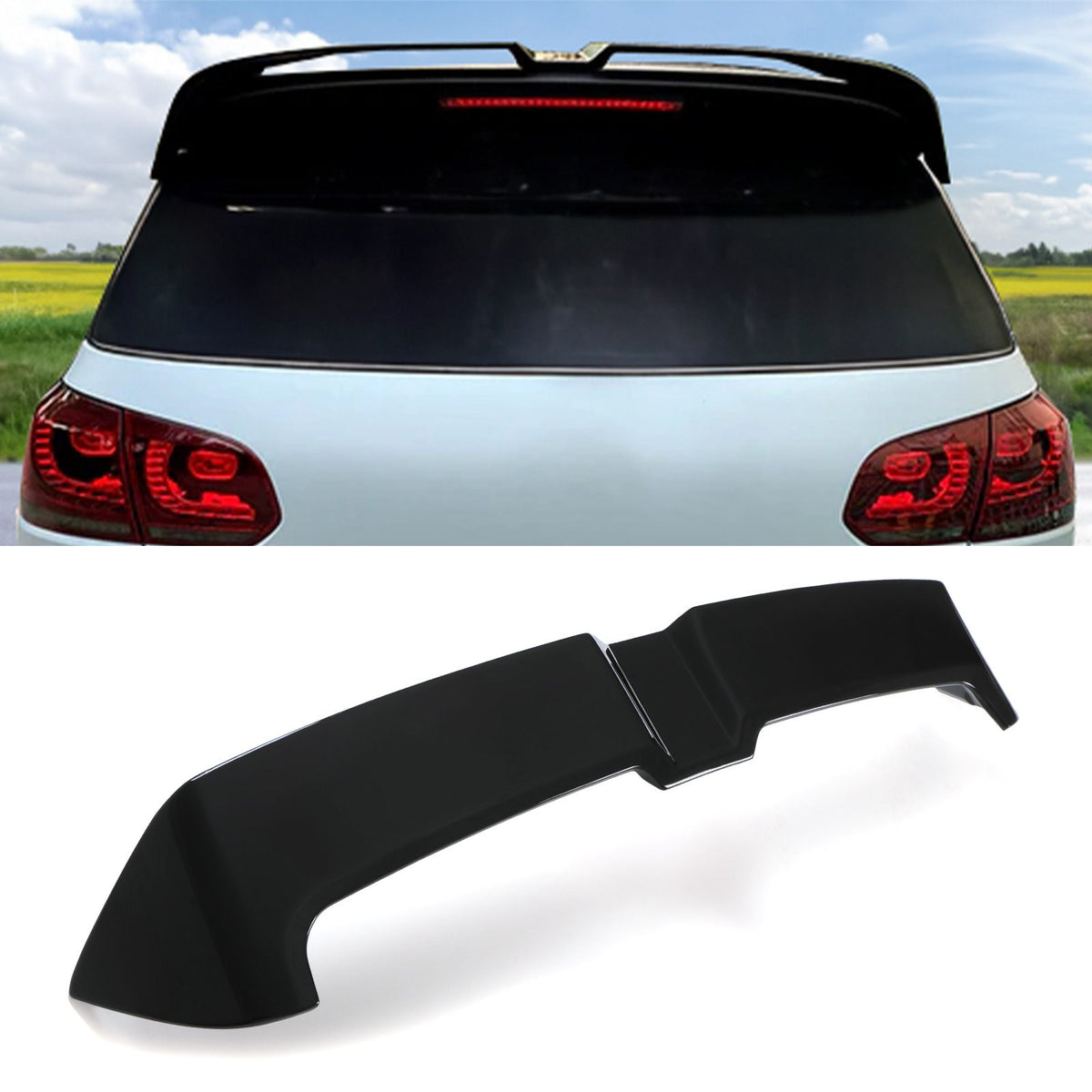 Gravity Performance Gloss Black Oettinger Style Rear Spoiler - VW Golf MK6 08-13