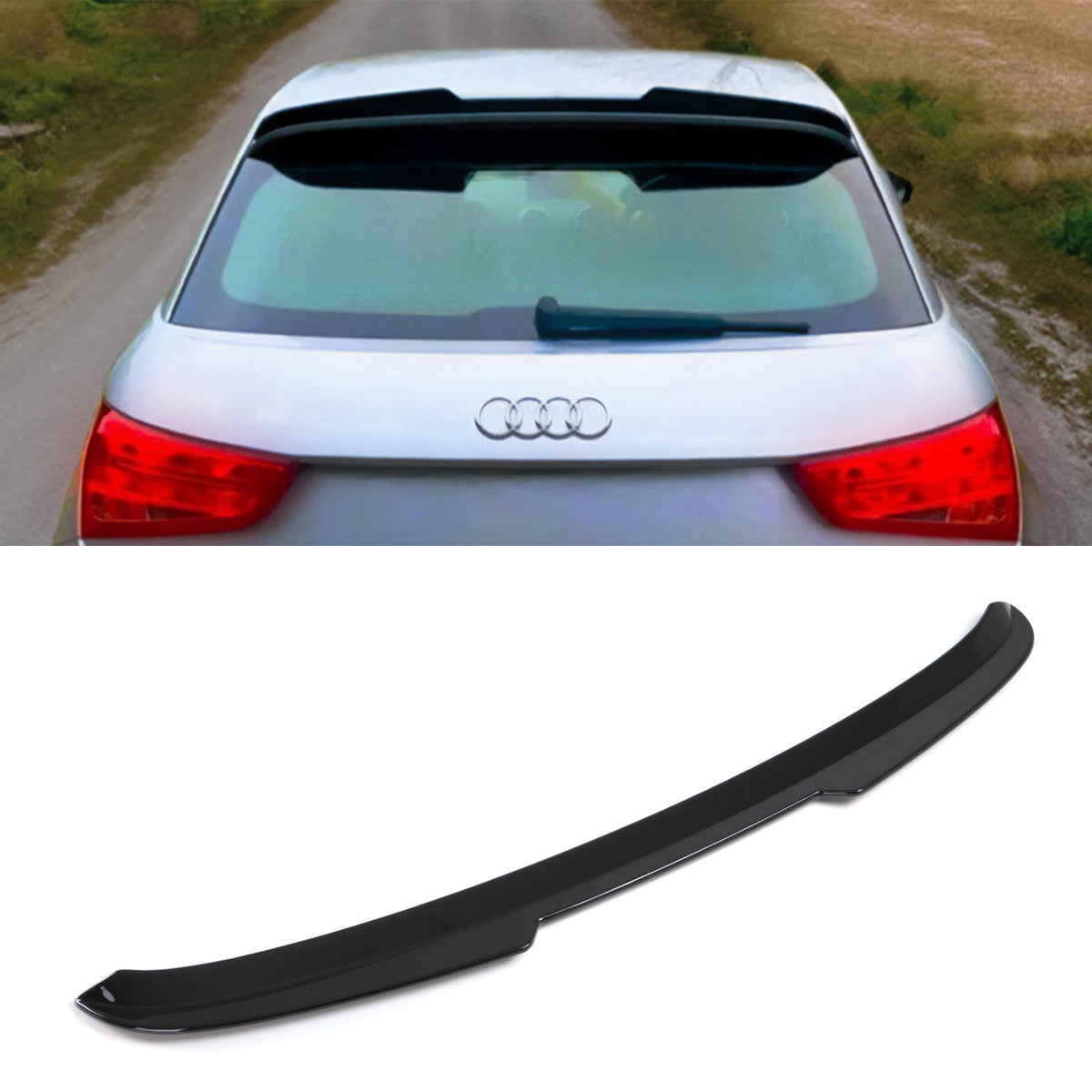 Gravity Performance Rear Spoiler Lip Gloss Black - Audi A1 8X 12-15