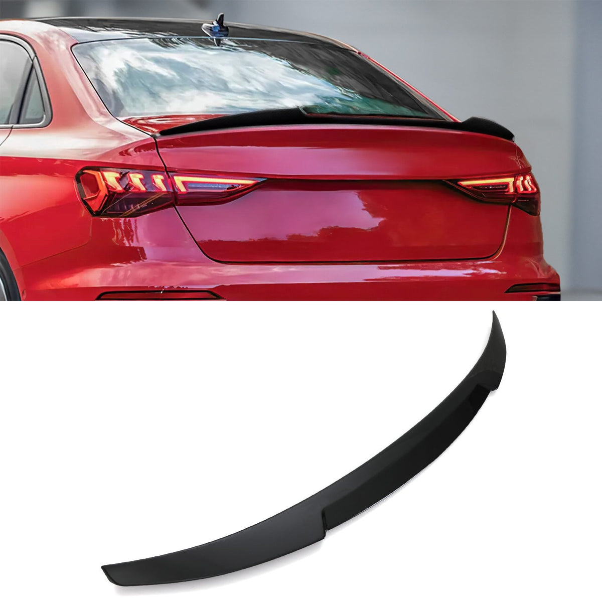 Gravity Performance M4 Style Rear Boot Spoiler Gloss Black - Audi A3 8Y 2020+