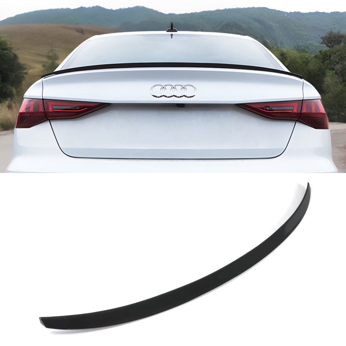 Gravity Performance S3 Style Rear Boot Spoiler Gloss Black - Audi A3 8Y 2020+