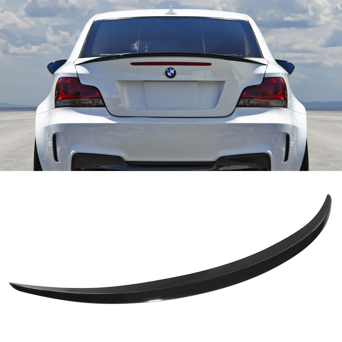 Gravity Performance Gloss Black Rear Lip Spoiler - BMW 1 Series Coupe E82 07-13
