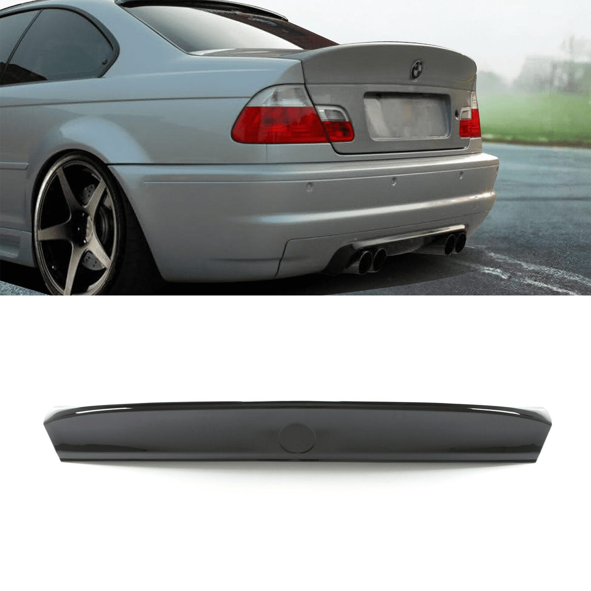Gravity Performance CSL Style Gloss Black Rear Spoiler - BMW 3 Series E46 98-05