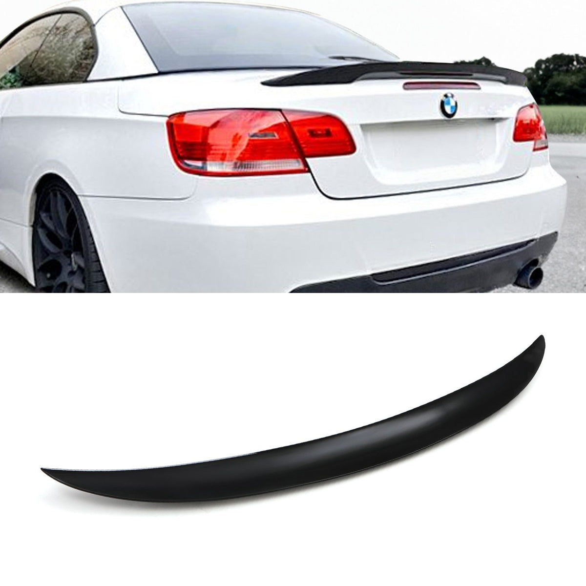 Gravity Performance Gloss Black Boot Lip Spoiler - BMW 3 Series E93 Convertible 06-13
