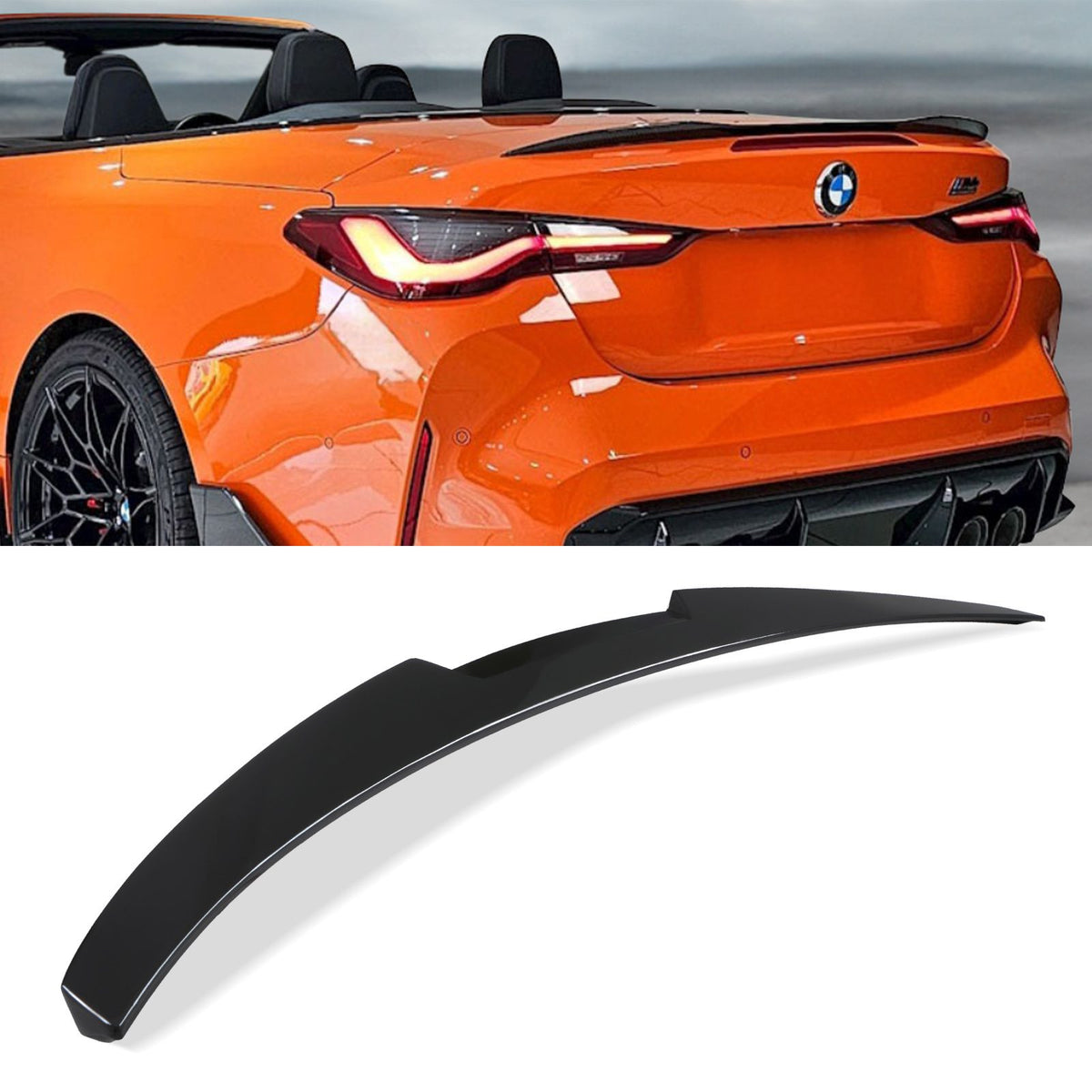 Gravity Performance Gloss Black M4 Style Spoiler - BMW 4 Series Convertible G23 2021+