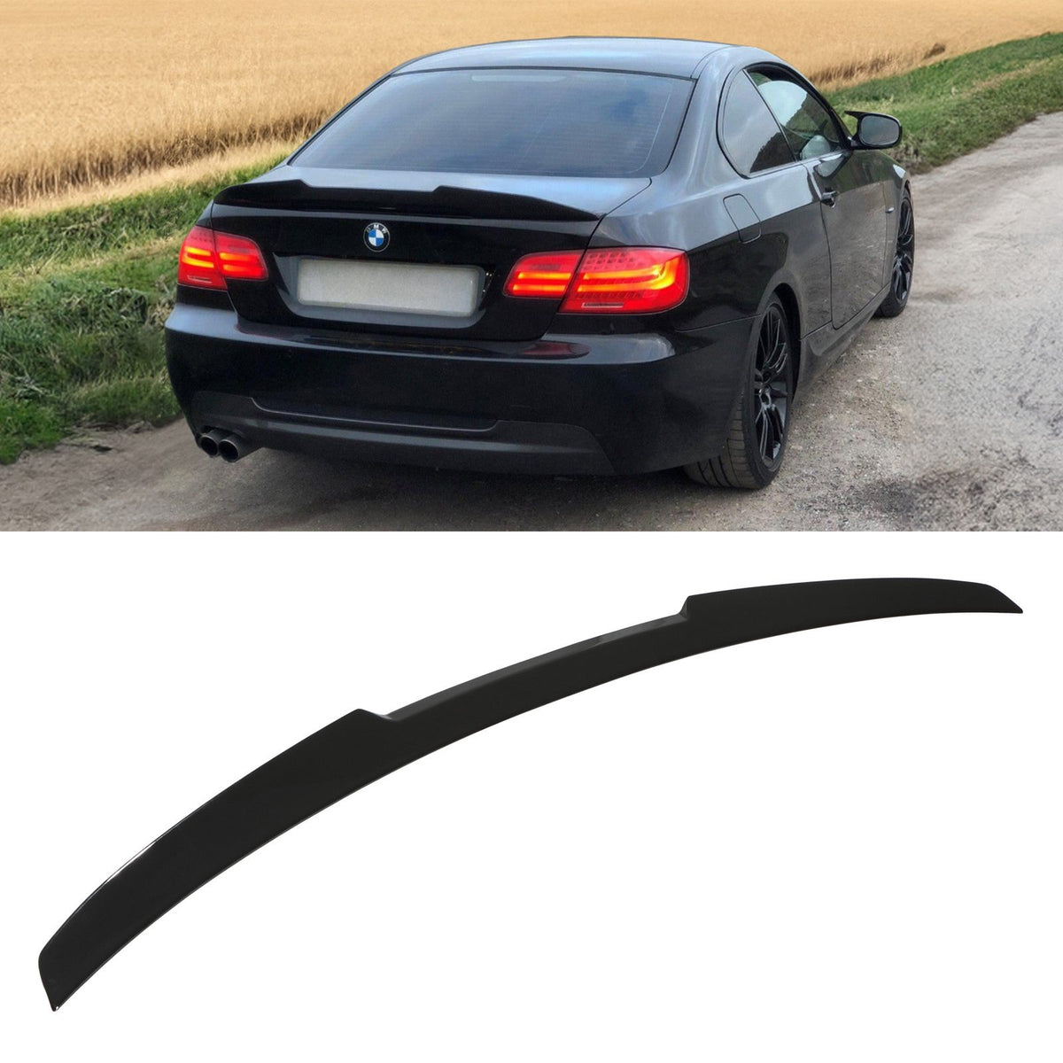 Gravity Performance M4 Style Gloss Black Rear Spoiler - BMW 3 Series E92 Coupe 05-13