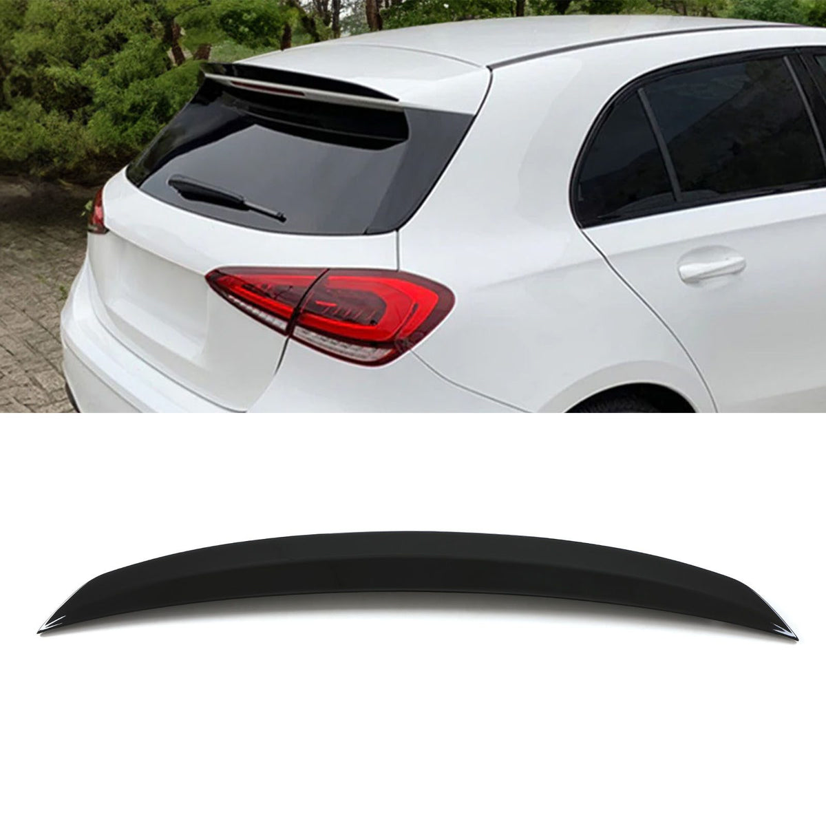 Gravity Performance AMG Style Gloss Black Rear Spoiler Lip - Mercedes Benz A Class A35 W177 18-22
