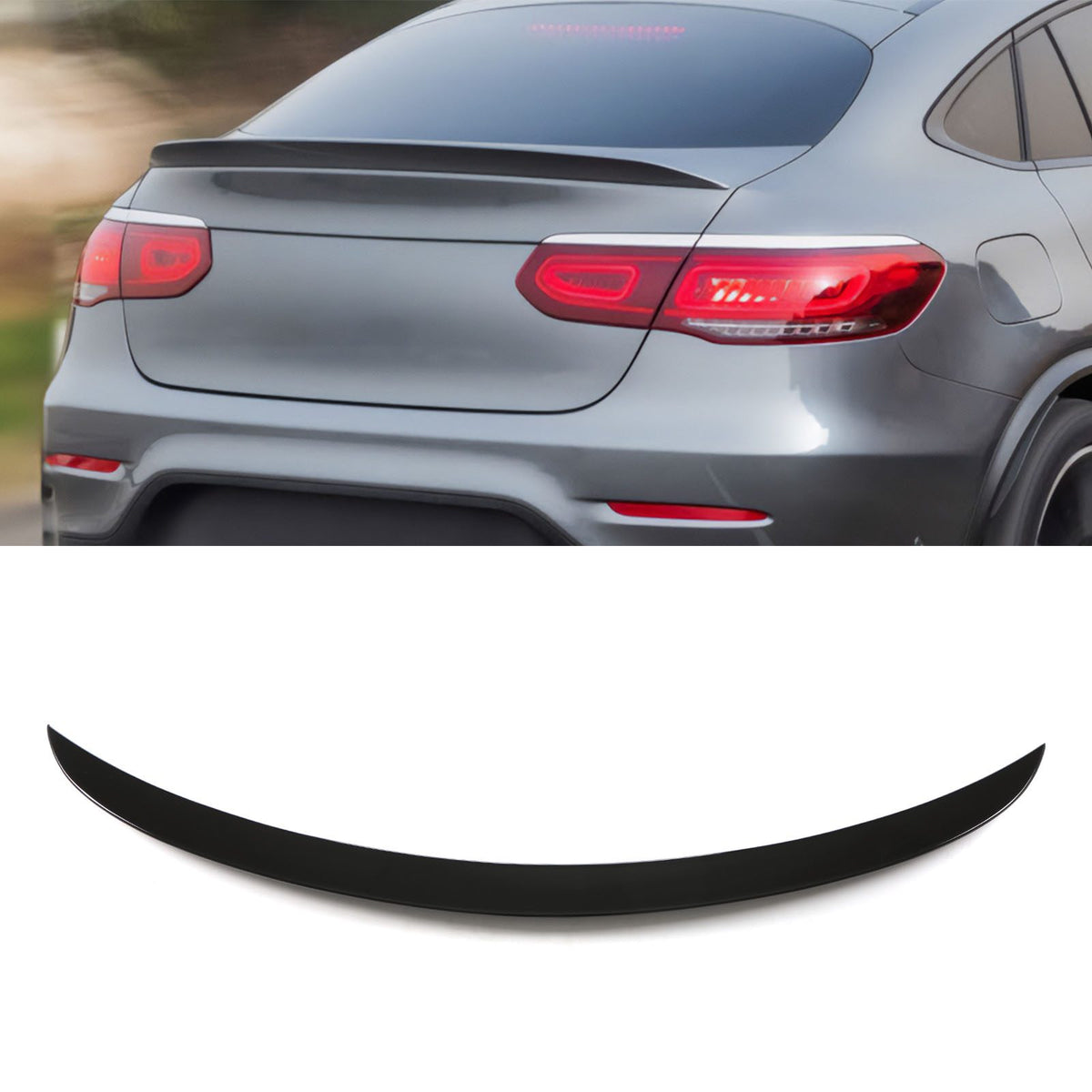 Gravity Performance Gloss Black Rear Boot Spoiler - Mercedes Benz GLC Coupe W253 16-22
