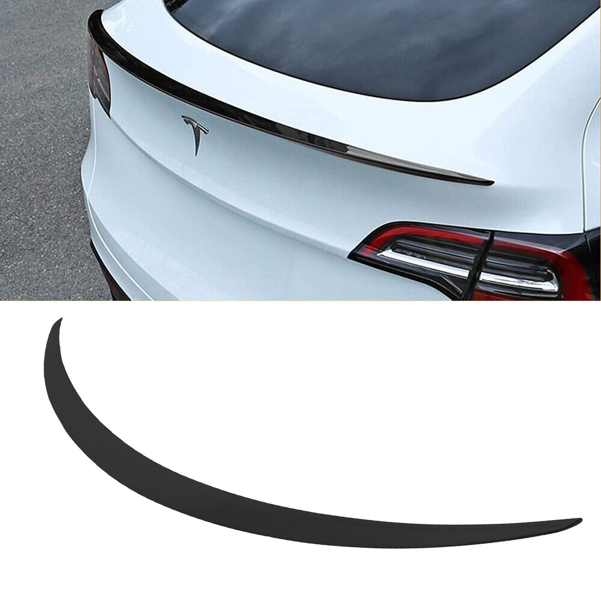 Gravity Performance Rear Spoiler Lip Gloss Black - Tesla Model Y 2020+