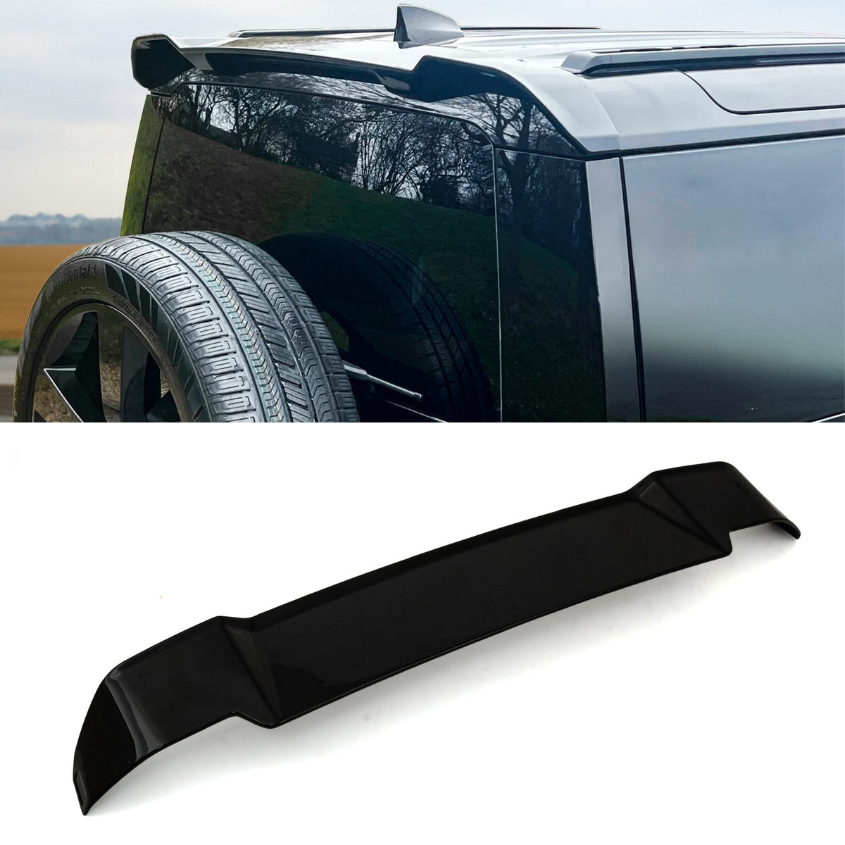 Gravity Performance Gloss Black Rear Spoiler Lip - Land Rover Defender L663 2020+