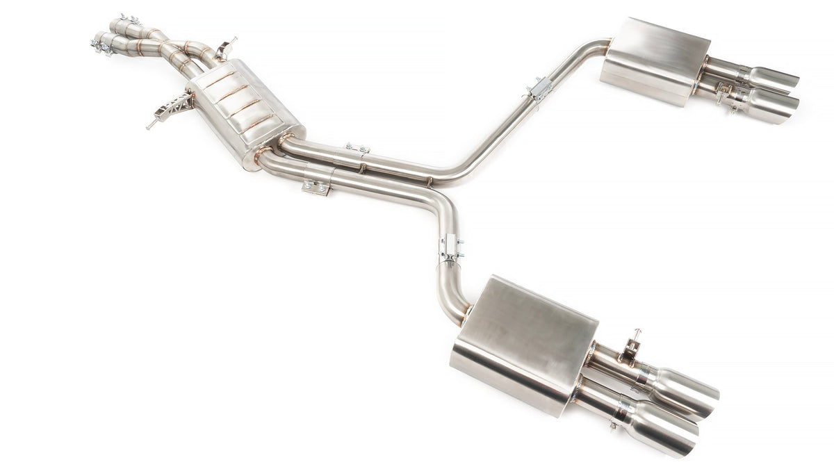 iE Catback Exhaust System for all B8/B8.5 Audi S4 (3.0T Supercharged). Fits with stock and iE Midpipes.