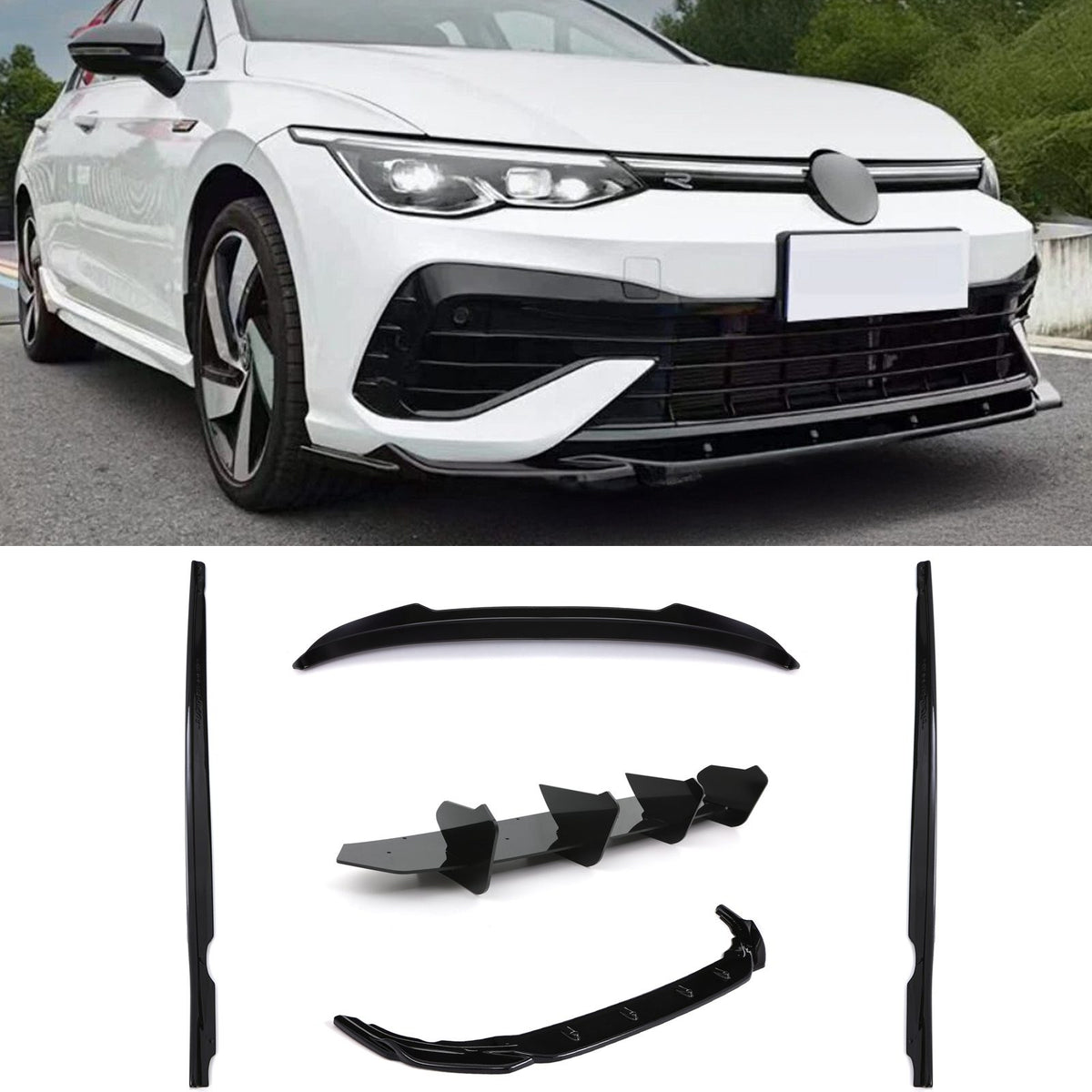 Gravity Performance Aero Body Kit Gloss Black - VW Golf MK8 R 2020+-1