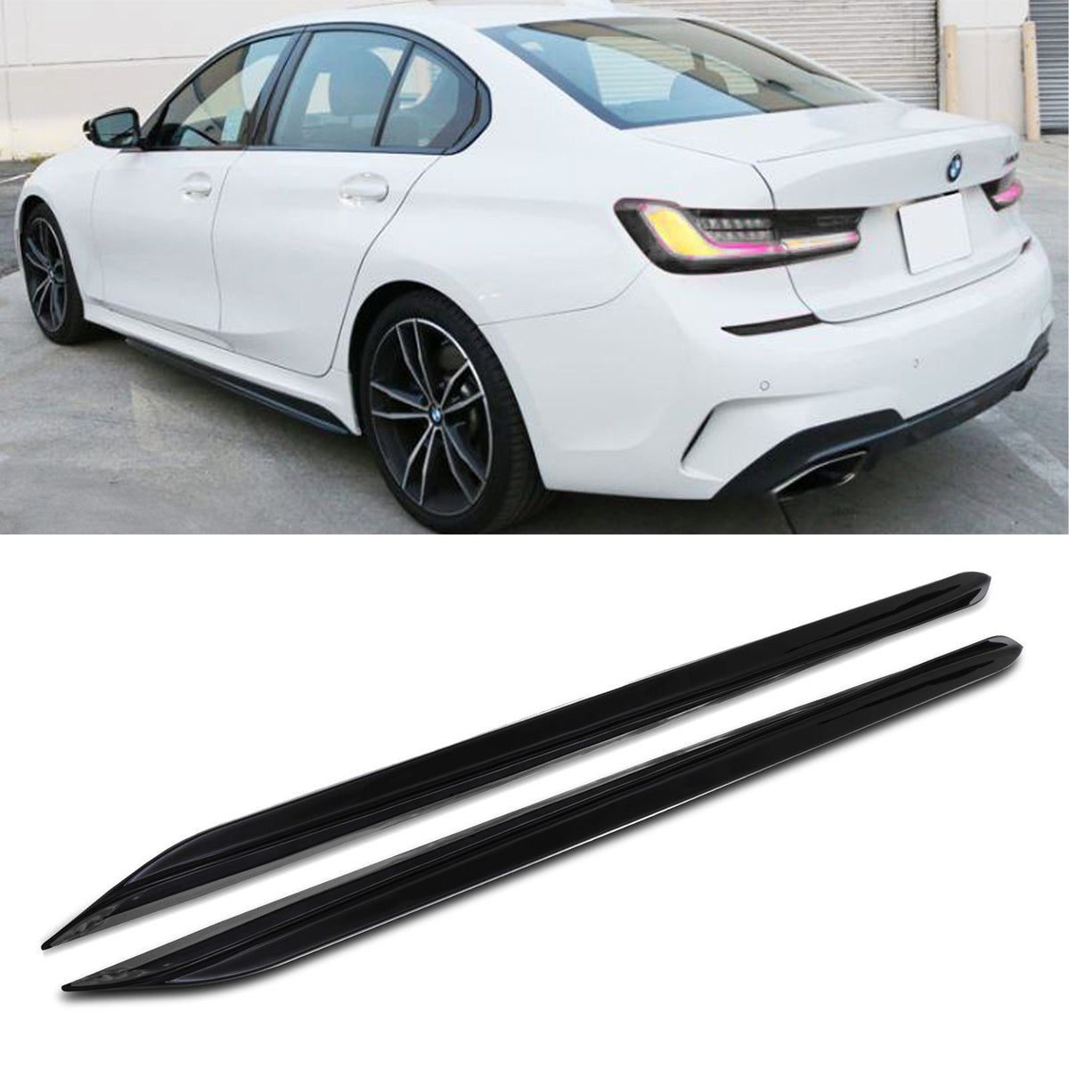 Gravity Performance BMW 3 Series G20 Side Skirt Extension Blade Pair 2020+
