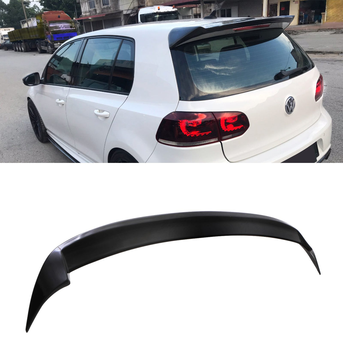 Gravity Performance Gloss Black Rear Spoiler Wing - VW Golf MK6 09-13