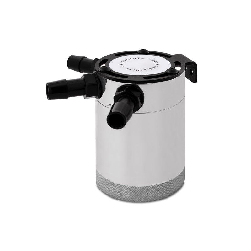 Mishimoto Compact Baffled Oil Catch Can Kit, three-port, polished