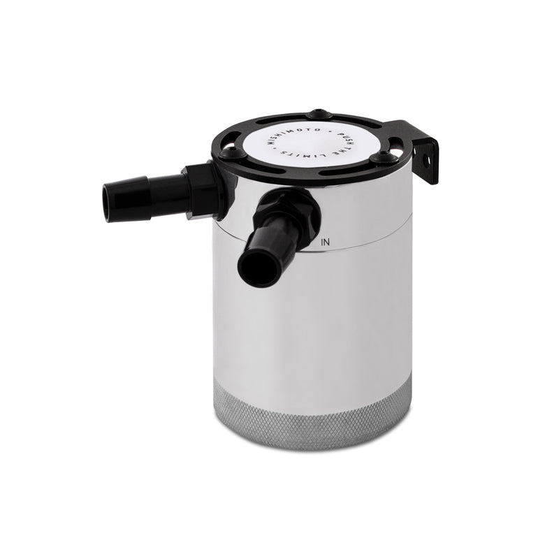 Mishimoto Compact Baffled Oil Catch Can Kit, two-port, polished