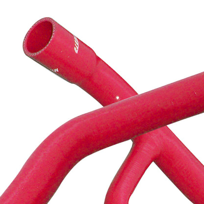 Mishimoto Mustang GT red radiator hose detail