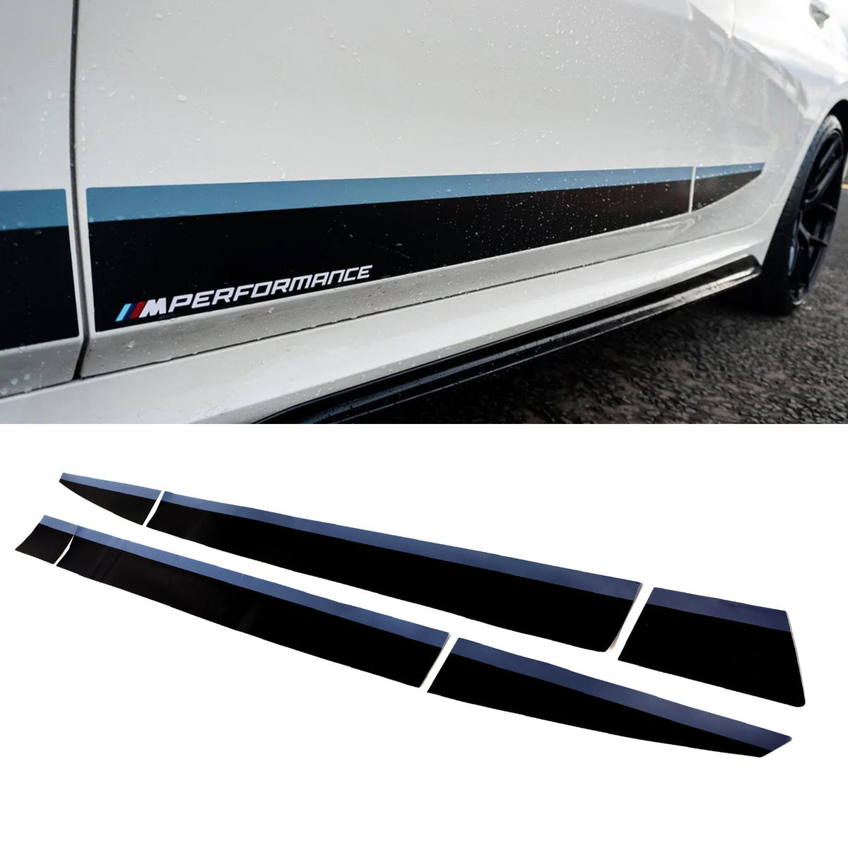 Gravity Performance M Performance Style Side Door Stickers Black – BMW 3 Series G20/G21 2019+