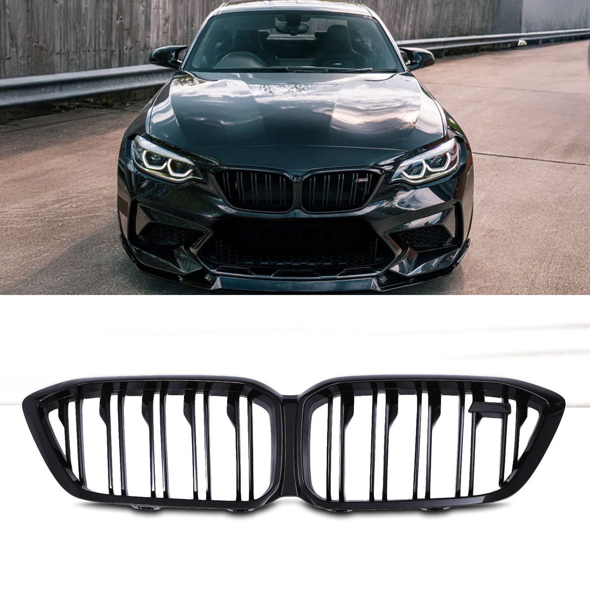 Gravity Performance M Sport Double Bar Grille Gloss Black – BMW 2 Series F87 2016–2021