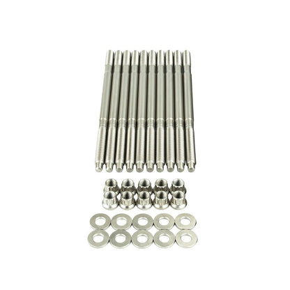 Nickled OEM head stud set for Mitsubishi Lancer Evolution 4G63
