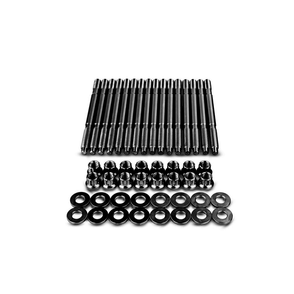 Burnished Wagner Tuning head stud set for Porsche 991 Turbo