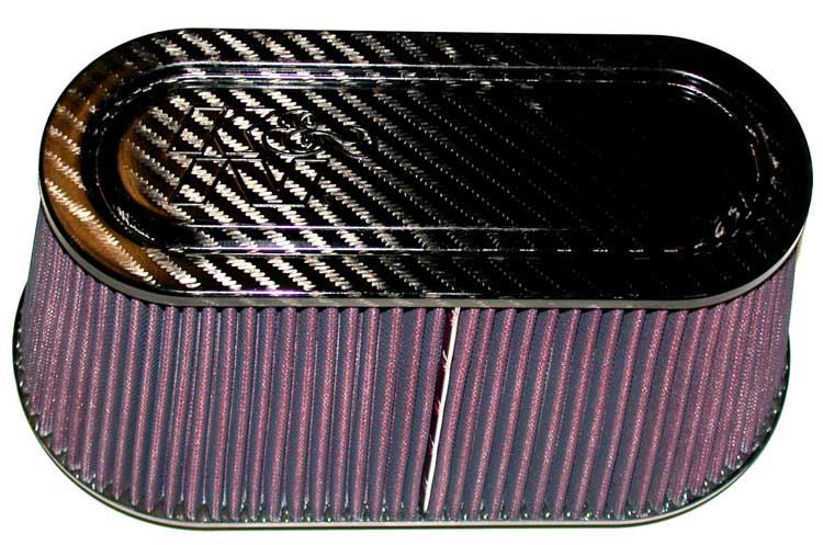 K&N Universal Air Filter - Carbon Fiber Top & Base-1