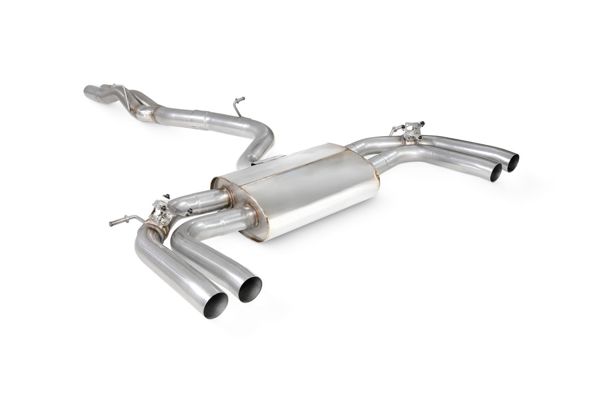 RS3 8Y Saloon Non-Resonated Cat/GPF-back system with elec valves-2