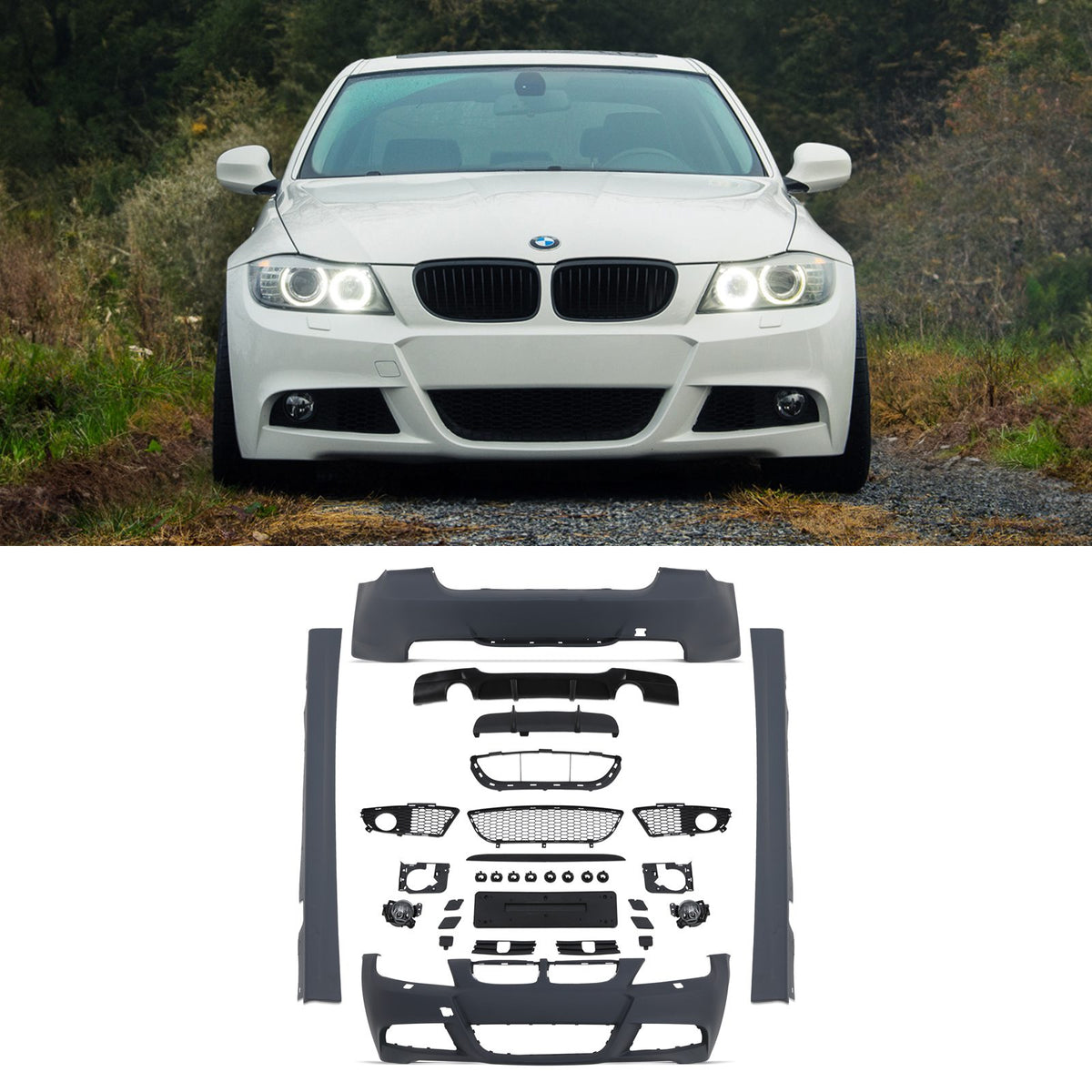 Gravity Performance M-Tech Style Body Kit - BMW 3 Series E90 LCI 09-11