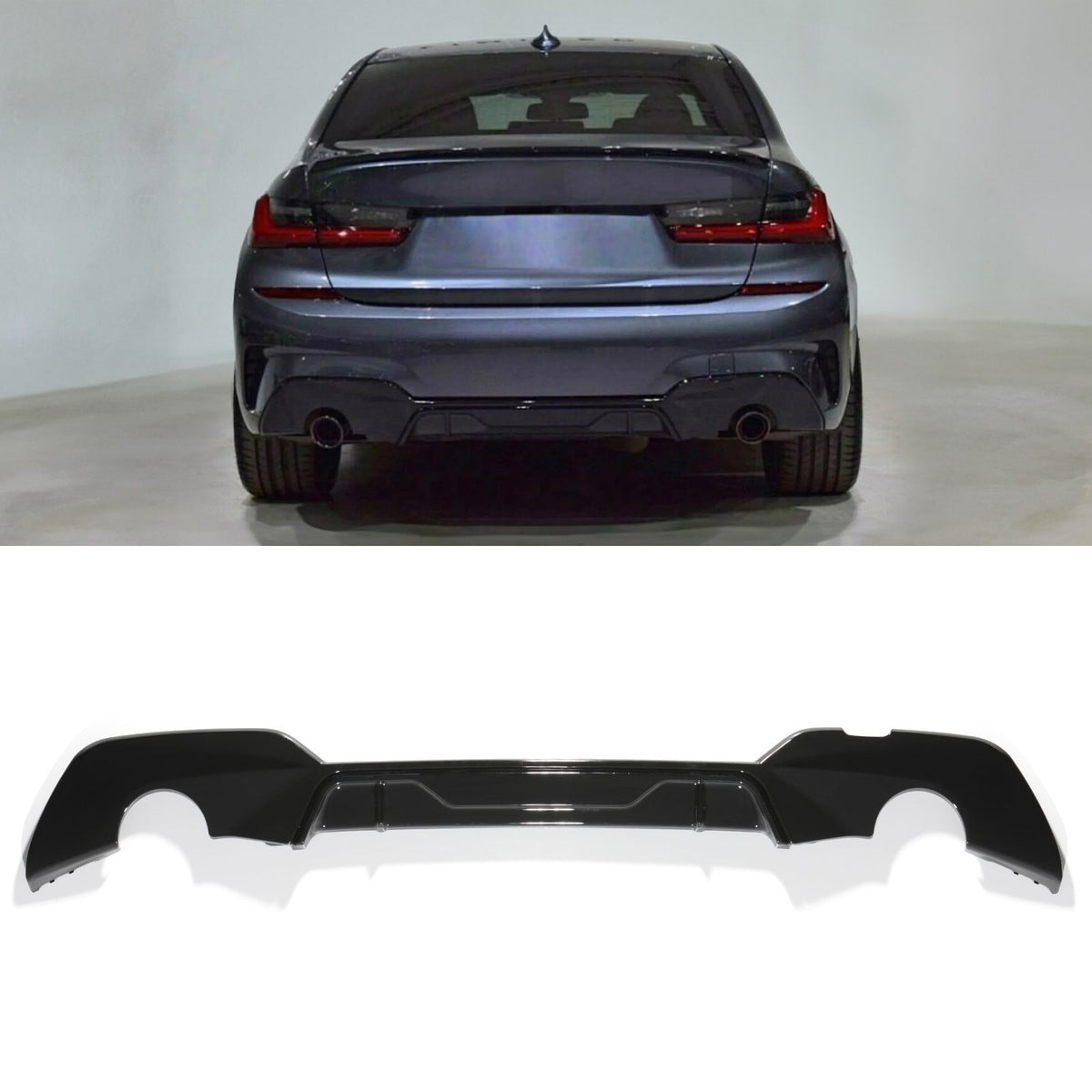 Gravity Performance M Performance Style Dual Exit Rear Diffuser - BMW 3 Series G20 2018+