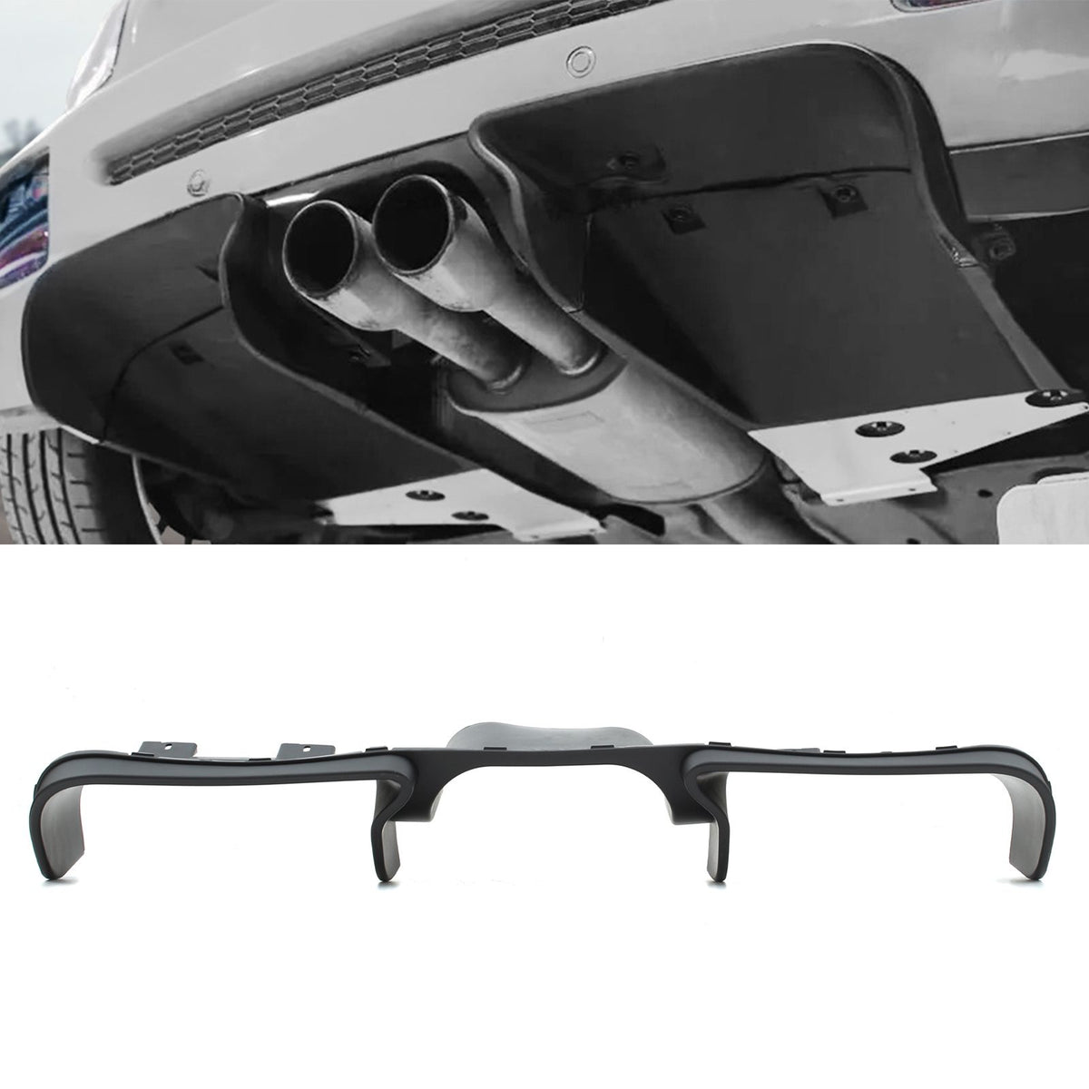 Gravity Performance Gloss Black JCW GP Look Rear Diffuser - Mini Cooper R56 06-14