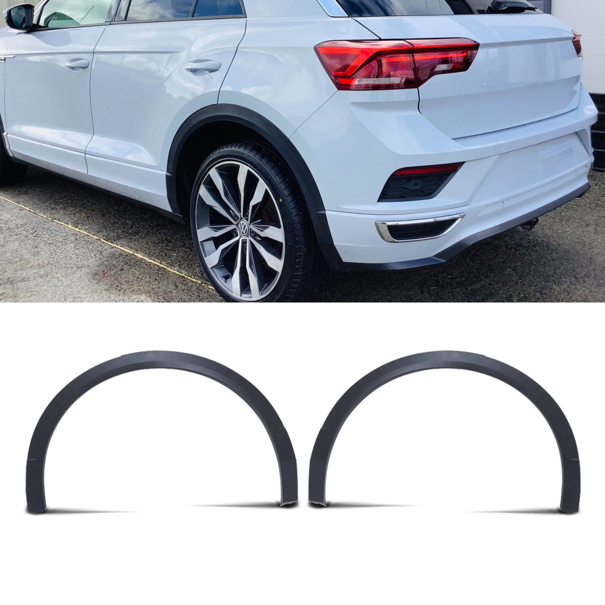 Gravity Performance Rear Wheel Arches Matte Black - VW T-Roc 2018+