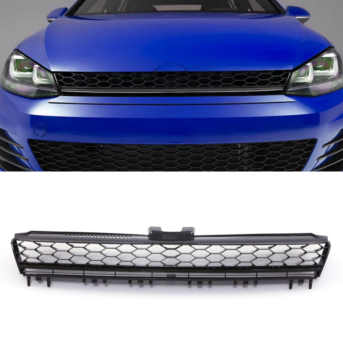 Gravity Performance Badgeless Front Grille Gloss Black - VW Golf MK7 5G 2013-2017
