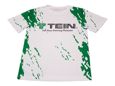 TEIN Splash T-shirt with green demo-car pattern (TN004-023).