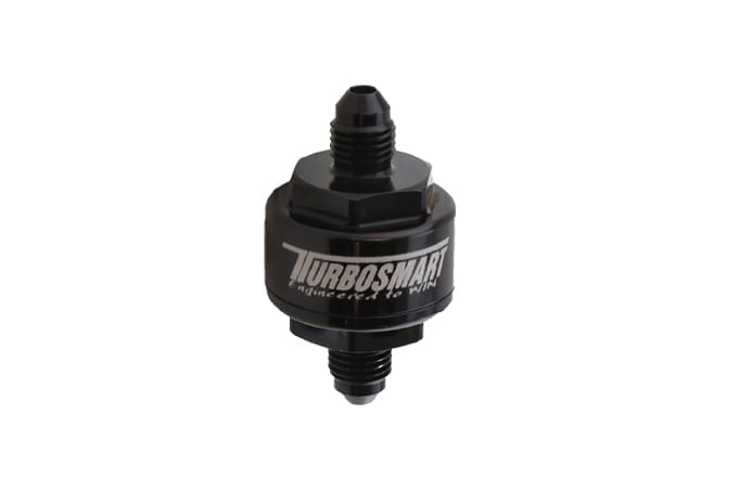 Turbosmart Billet Turbo Oil Feed Filter 44um AN-3 - Black TS-0804-1001 | TS-0804-1001