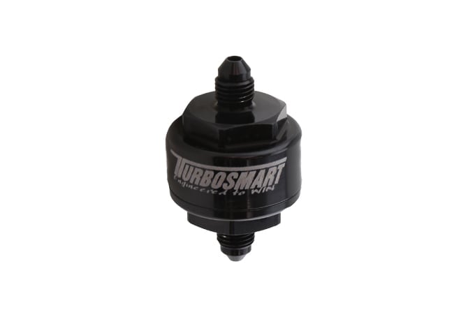 Turbosmart Billet Turbo Oil Feed Filter 44um AN-4 - Black TS-0804-1002 | TS-0804-1002