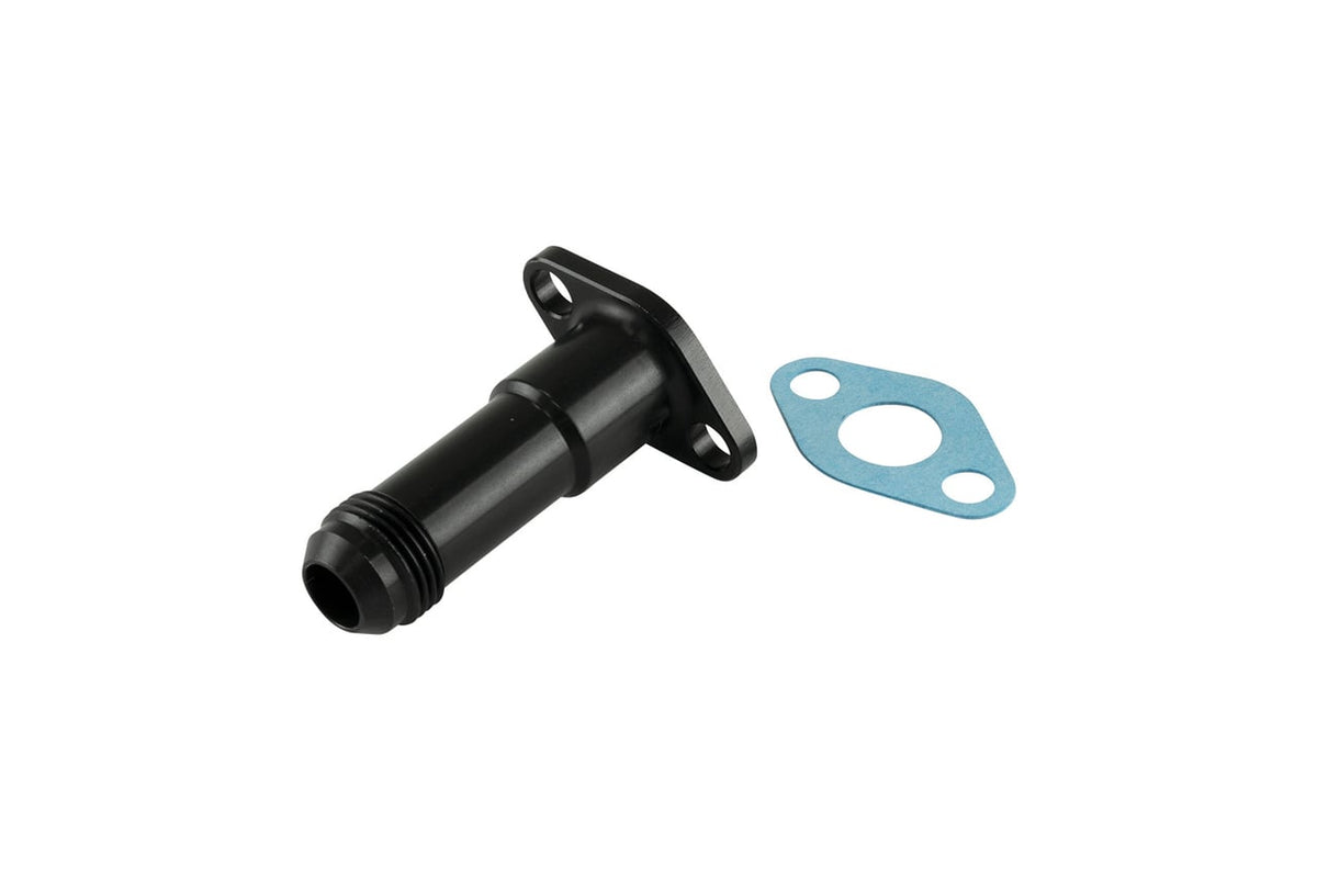 Turbosmart 38.1mm 10AN 75mm Extended Oil Drain Black TS-199-3008 | TS-199-3008