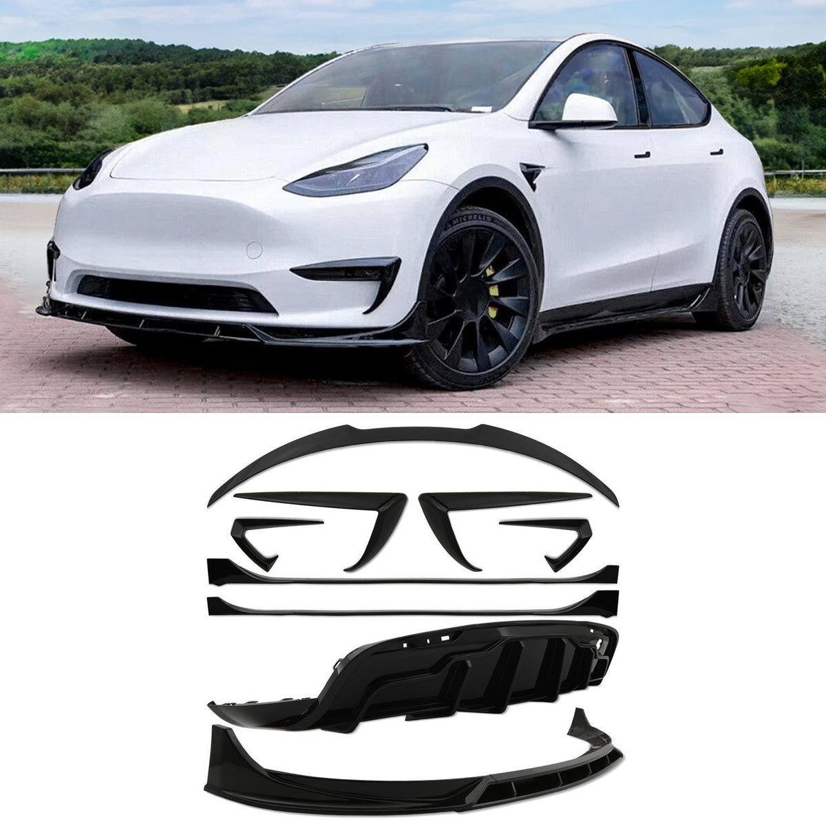Gravity Performance Aero Body Kit Gloss Black Tesla Model Y 2020+