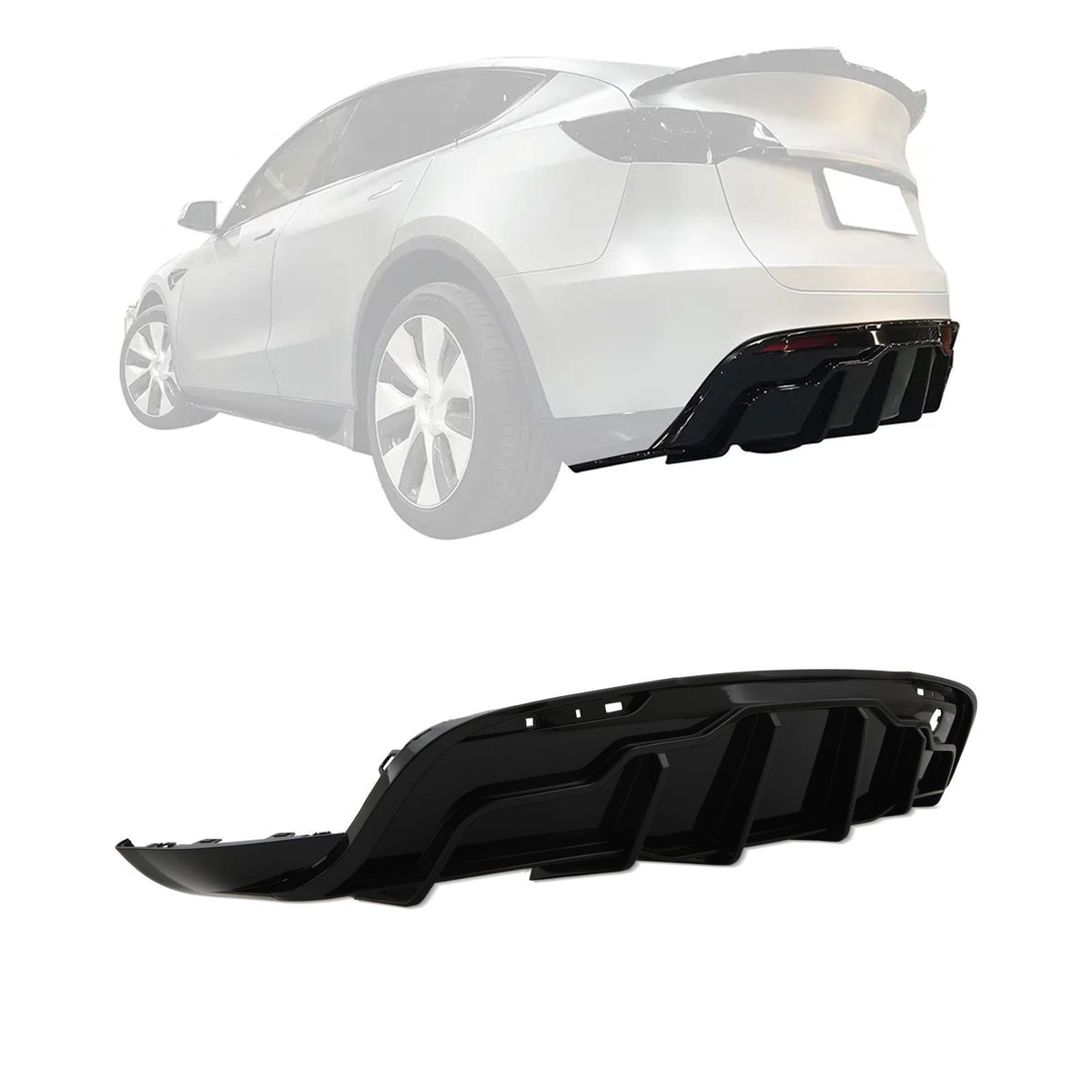 Gravity Performance Rear Diffuser Lip Gloss Black - Tesla Model Y 2020-2025