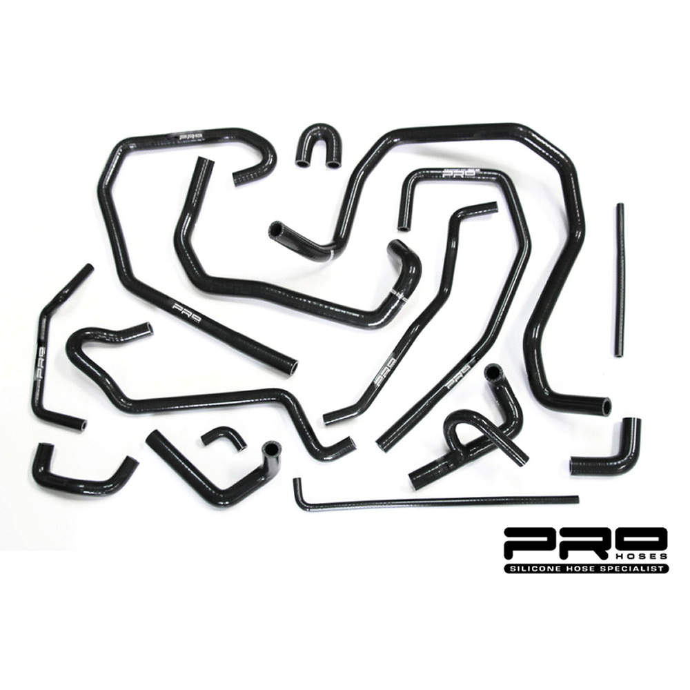 Airtec Motorsport Pro Hoses Ancillary Hose Kit for Focus RS Mk1 - Gloss Black, WITH Stainless Clips - PH/ANCFO12-100931