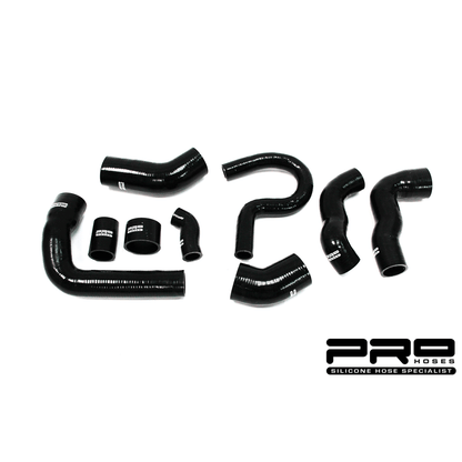 Airtec Motorsport Pro Hoses Nine-Piece Boost Hose Kit for Focus RS Mk2 - Vivid Pink, WITH Stainless Clips - PH/BOSFO10-101233