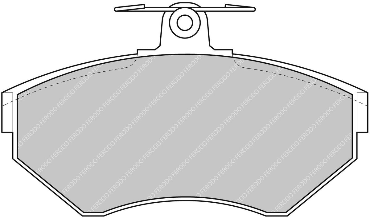 Ferodo FCP1312H manufacturer pad-profile technical drawing; not to scale