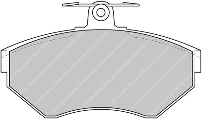 Ferodo FCP1312H manufacturer pad-profile technical drawing; not to scale