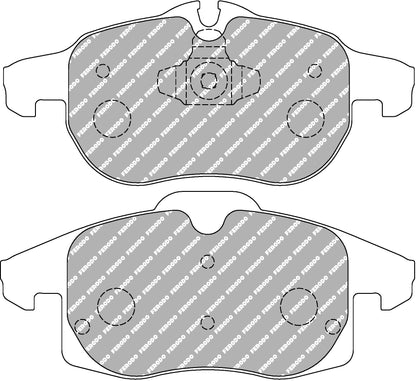 Ferodo FCP1520H manufacturer pad-profile technical drawing; not to scale