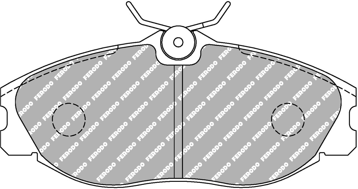 Ferodo FCP1063H manufacturer pad-profile technical drawing; not to scale