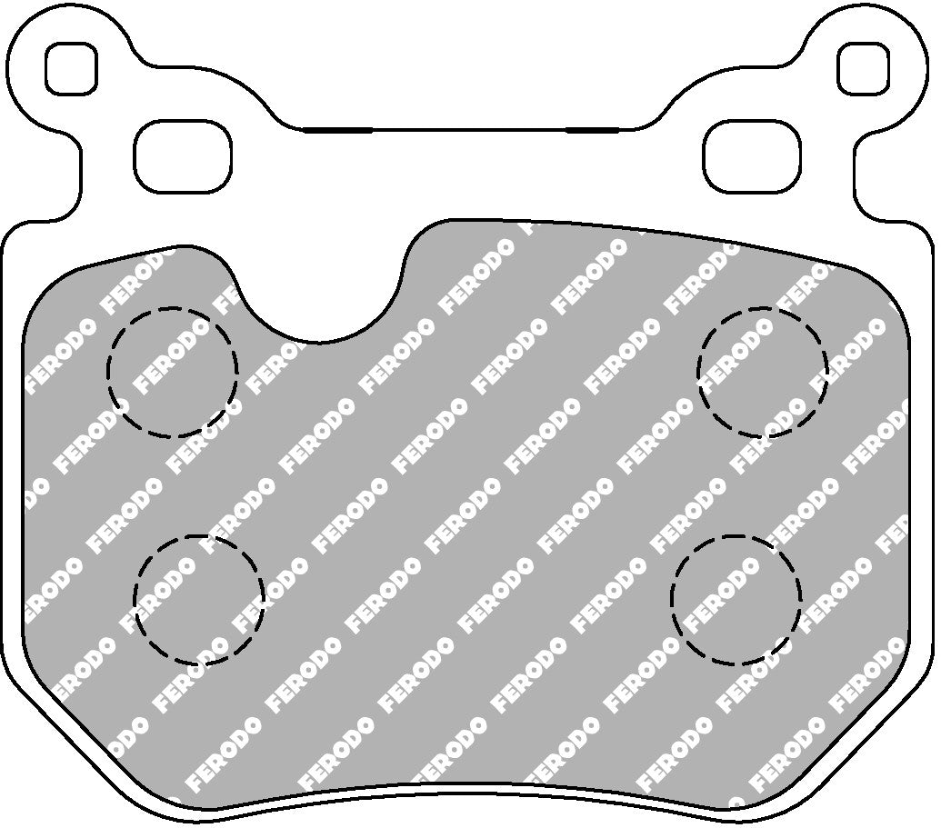 Ferodo FCP4217H manufacturer pad-profile technical drawing; not to scale