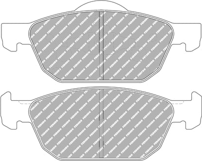Ferodo FCP4868H manufacturer pad-profile technical drawing; not to scale