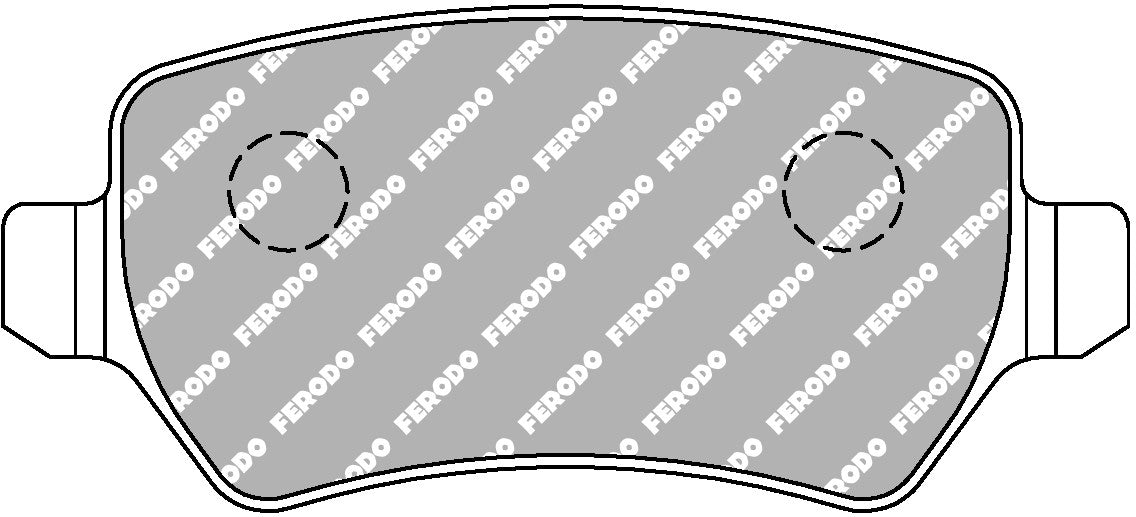 Ferodo FCP1521H manufacturer pad-profile technical drawing; not to scale