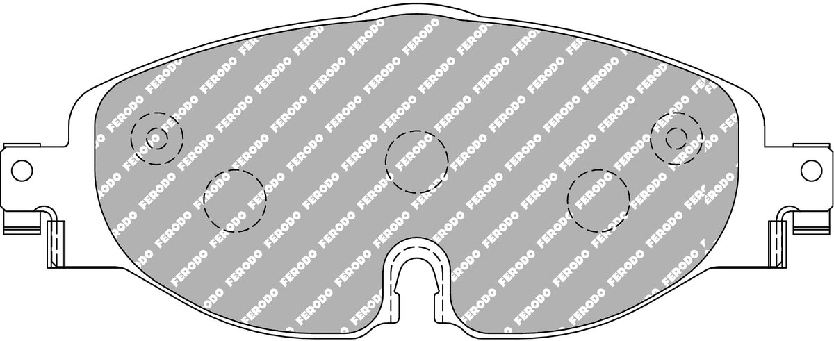 Ferodo FCP4433H, FCP4433G, FCP4433Z manufacturer pad-profile technical drawing; not to scale