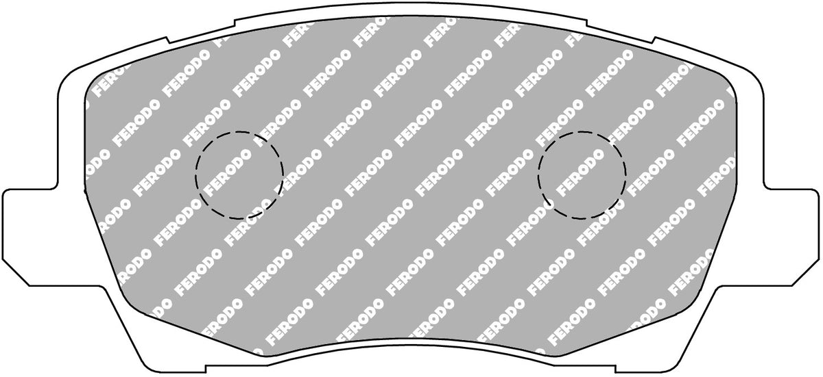 Ferodo FCP5037H manufacturer pad-profile technical drawing; not to scale