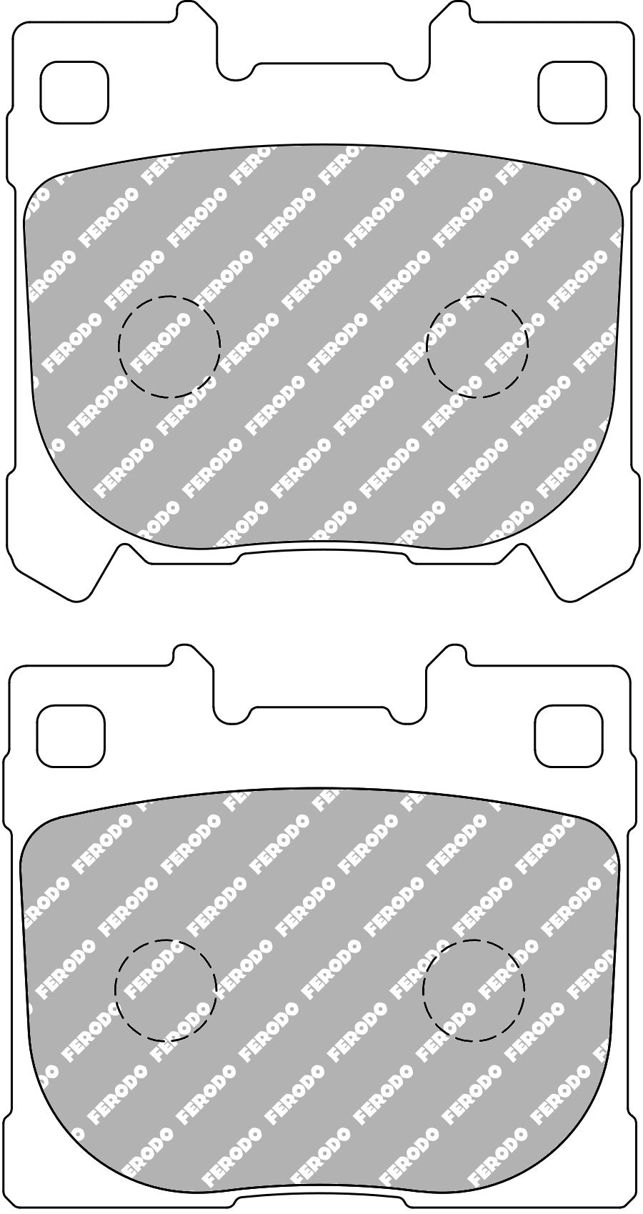 Ferodo FCP5262H, FCP5262Z manufacturer pad-profile technical drawing; not to scale