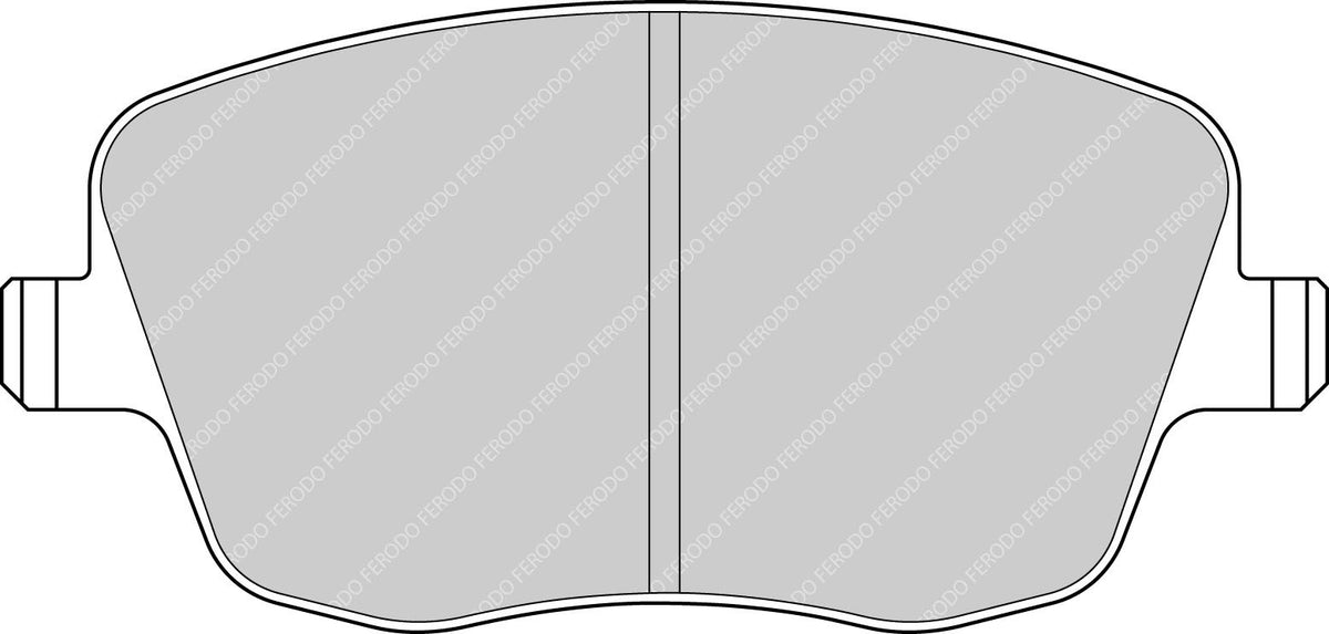 Ferodo FCP1419H, FCP1419R manufacturer pad-profile technical drawing; not to scale